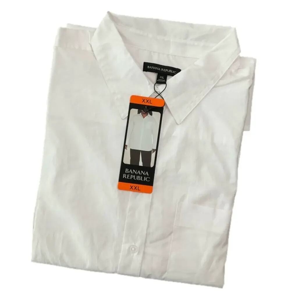 Banana Republic Women's Shirt Button Front Pocket White Size XXL NWT